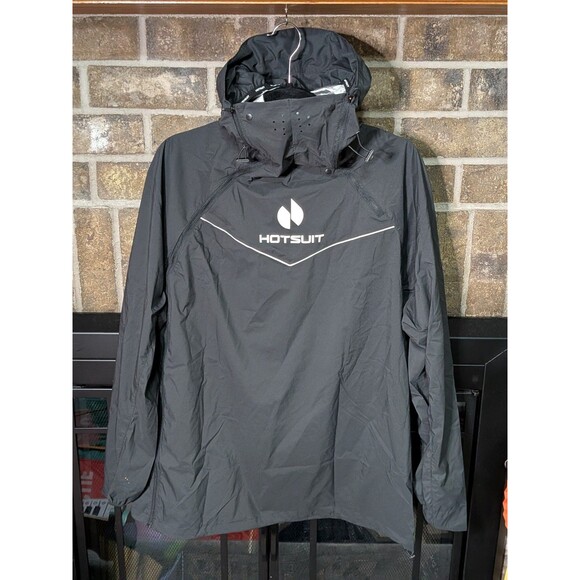 New Wo Tags Men's M Hotsuit Hooded Sauna Jacket Tech Wear Runner Running Workout - Picture 1 of 10